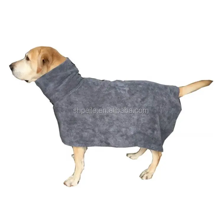Pet Dog Pajamas Bathrobe Towel, Fast Drying Dog Bag, Microfiber Bathrobe Powerful Absorbent Pet Cat Bath Robe for Puppy