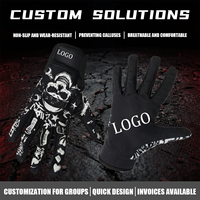 Gants à doigts entiers avec motif logo Wing FUNTIMES |   Style sombre + Montre explosive personnalisée + Accessoire de rue polyvalent et tendance.