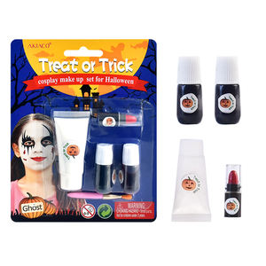 Halloween Ghost Makeup Kit Face Paint Lipstick Aplicador Pale SFX Set para niños y adultos - Product Image 1