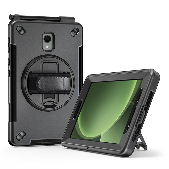 For Samsung Galaxy Tab Active 5 SM-X300 Rugged Tpu Bumper Cover case With Hands Strap