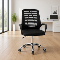 Chaise de bureau ergonomique à dossier mi-haut en maille respirante, pivotante à 360 degrés, pour petit bureau, Nouvelle-Zélande