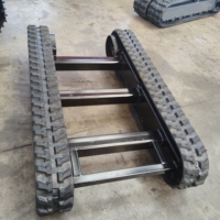 Undercarriage Crawler Karet Kecil, Chassis Crawler Karet, Kapasitas Beban 3,5 Ton, Garansi 1 Tahun untuk Mini Truck Loader