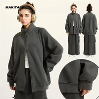 BEW0130 Blouson Bomber Personnalisé avec Logo 350GSM, Double Fermeture Éclair, Grande Taille, Effet Délavé Vintage, Col Montant, Respirant et Écologique