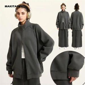 Chaqueta Bomber BEW0130 con Logotipo Personalizado, 350GSM, Gruesa, con Doble Cremallera, Tallas Grandes, Estilo Vintage, Lavado Ácido, Transpirable y Ecológica - Product Image 3