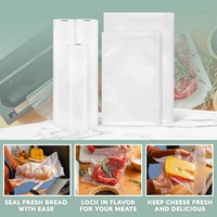 Rouleau de film sous vide transparent en nylon gaufré pour l'emballage alimentaire, idéal pour le riz, la viande, les gâteaux – Rouleaux de sacs de conservation thermoscellables