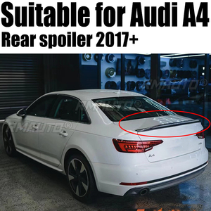สปอยเลอร์หลังคาร์บอนไฟเบอร์ FRP สีดำเงา สำหรับ AUDI A4 S4 RS4 B9 Sedan อุปกรณ์ตกแต่งรถยนต์ ปี 2017+ - Product Image 1