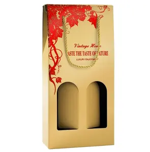 赤ワイン包装ギフトボックス卸売、シングル2赤ワイン紙袋包装ボックスカスタムワインポータブルギフトボックスカスタム