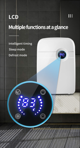 Deshumidificador eléctrico con pantalla LCD portátil, temporizador de Control remoto silencioso, tanque de agua extraíble, absorbente de humedad para 25 casas rodantes - Product Image 5