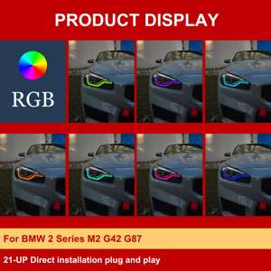 J ONE Auto LED Verlichting DRL RGB Kleurbesturing via Telefoon DRL voor BMW 2 Serie M2 RGB DRL LED Dagrijverlichting G42 G87 2021-UP - Product Image 4