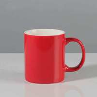 Tasses en céramique de grès blanches de luxe personnalisées couleur bonbon, compatibles micro-ondes, marque Rubysub, pour usage domestique, vente en gros