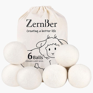 Produits en <span class=keywords><strong>laine</strong></span> <span class=keywords><strong>de</strong></span> Nouvelle-Zélande tendance, best-seller en 2025 aux États-Unis, biologiques, boules <span class=keywords><strong>de</strong></span> séchage en <span class=keywords><strong>laine</strong></span> XL 7 cm, lot <span class=keywords><strong>de</strong></span> 6, sac en coton, fabrication - Product Image 3