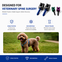 Système de fixation vertébrale vétérinaire en titane OEM, vis pédiculaire flexible dynamique, connecteur polyaxial, pour chien et chat, usiné CNC