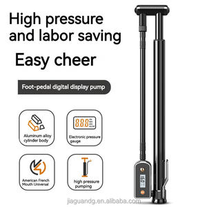 도로 자전거 부품 핸드 펌프 용 게이지 수동 팽창기가있는 미니 풋 펌프 - Product Image 2