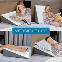 Oreiller de cale de lit pour dormir après la chirurgie réglable en mousse à mémoire de forme Oreillers surélevés en triangle personnalisés Vente en gros