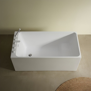 <span class=keywords><strong>Baignoire</strong></span> autoportante rectangulaire moderne, <span class=keywords><strong>baignoire</strong></span> en acrylique, <span class=keywords><strong>baignoire</strong></span> profonde pour trempage - Product Image 2