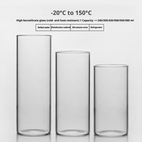 Le Pin – Gobelet en verre borosilicate soufflé à la main, résistant à la chaleur et aux explosions, tasse moderne réutilisable, compatible lave-vaisselle et micro-ondes
