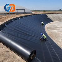Géomembrane HDPE pour réservoir, 1,2 mm, norme ASTM, écologique, imperméable, pour la construction de bassins à poissons et de barrages