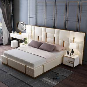 2024 Turkish Style Cheap Wholesale Luxury Bedroom <strong>Sets</strong> Furniture Home Master Room Double Wood Frame <strong>Full</strong> King Size <strong>Bed</strong> <strong>Set</strong> - Product Image 1