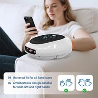 Masseur de main portable chauffant avec compresse chaude, ondes d'air, airbag, fonction musicale pour les articulations des doigts, 6 modes réglables
