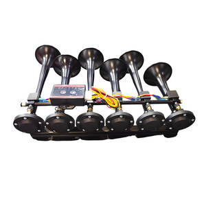 Oferta Especial Bocina <span class=keywords><strong>de</strong></span> Aire Musical Basuri <span class=keywords><strong>de</strong></span> 6 Trompetas y 33 Melodías <span class=keywords><strong>de</strong></span> Baby Shark en Amarillo y Negro para Camión, Tren, Autobús y Furgoneta - Product Image 3