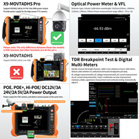 Monitor CCTV Rsrteng X9-MOVTADHS Pro de 8 Pulgadas, Probador de Cámaras IP 8K, Cable Hi-POE, TVI, CVI, AHD, DMM, TDR, OPM, Herramientas de Red WiFi