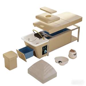 Cama de masaje tailandés con terapia capilar y lavado de cabello, con sistema de almacenamiento de agua, suministro de agua sin conexión, vaporización de vapor y circulación de agua. - Product Image 6