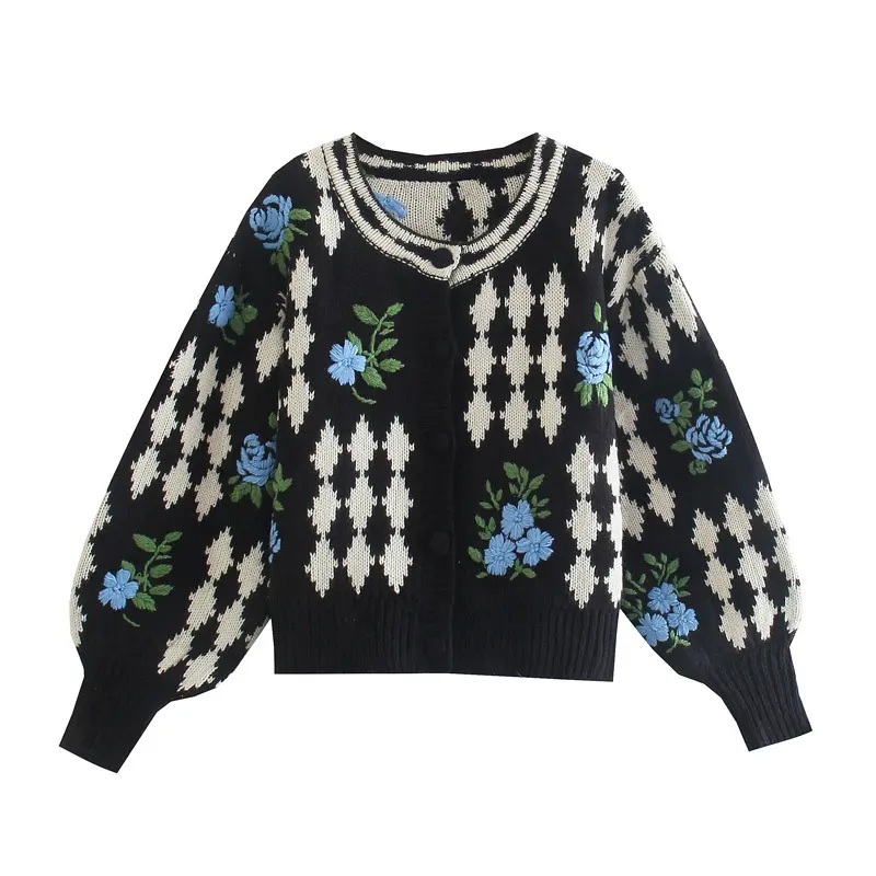 Осень-зима 2022, Женский винтажный кашемировый свитер с вышивкой, индийская одежда на заказ, пушистый вязаный свитер