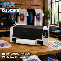 Printer DTF KECAI Epson XP600 Printhead 1440 DPI Sistem Sirkulasi Tinta Putih Dtf Drucker untuk Pencetakan Kaos/Garment