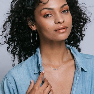 मिल्कशेक फैशन हॉट बिक्री 925 स्टर्लिंग चांदी की 14k 18k गोल्ड प्लेटेड लेटर बैज हार - Product Image 2