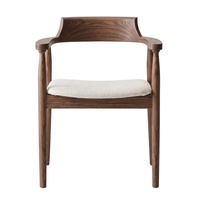 Chaise en bois robuste pour hôtel, avec assise rembourrée, en bois de frêne, design moderne et créatif, vente en gros