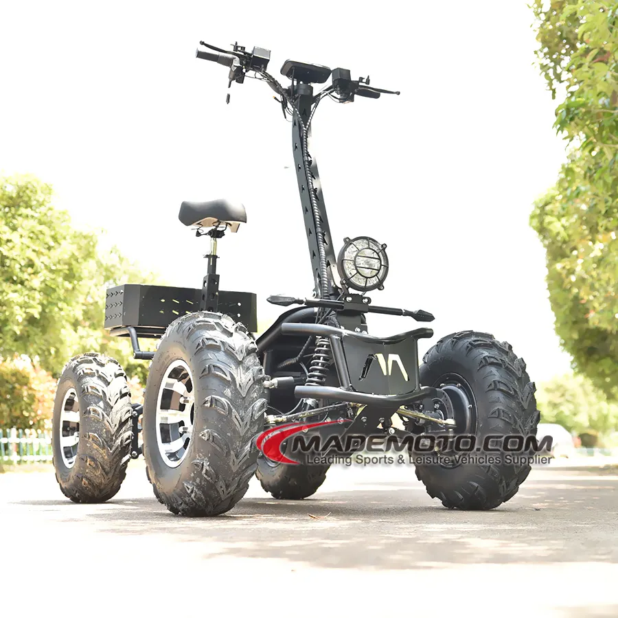 Güçlü 4x4 kiti yeşil spor şaft tahriki iletim 48v elektrikli Atv 8000W 4 Wheeler