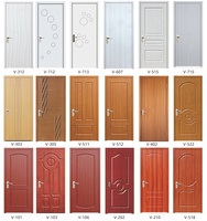 Porte intérieure en bois moderne sur mesure, sans peinture, durable, résistante aux rayures, pour chambre à coucher, provenant d'un fabricant chinois.