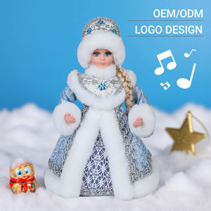 Año Nuevo azul Rusia <span class=keywords><strong>Snegurochka</strong></span> eléctrico con música Rusa hecho a mano chica animada figura juguetes nieve chica para niños regalos - Product Image 1