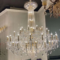 Plafonnier De Luxe Suspendus Lumières pour Hôtel Villa De Mariage Décoration Grande Suspension De Luxe Bougie Lustre En Cristal