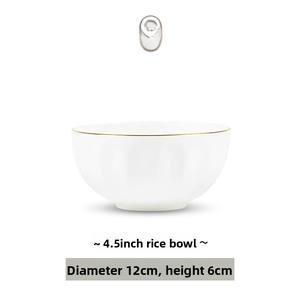 Service de table en céramique haut de gamme de style européen, luxe léger, avec motif de fruits, comprenant un bol et une assiette à bordure décorée - Product Image 2