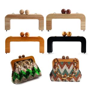 Poignée de <span class=keywords><strong>sac</strong></span> en <span class=keywords><strong>bois</strong></span> 20x8cm - Poignées en <span class=keywords><strong>bois</strong></span> naturel massif pour sacs DIY, fabrication de sacs à main, vente en gros - Product Image 2