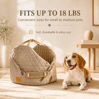 Lit pour chien pliable ovale portable, lit pour animaux de compagnie 3-en-1, siège de voiture pour chien, sac de transport pour animaux de compagnie, imperméable et matelassé pour chiens de petite et moyenne taille
