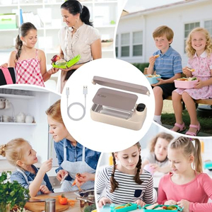 Nouvelle boîte à lunch chauffante électrique, modèle portable sans fil, rechargeable par USB, boîte à lunch bento, chauffe-aliments, 1000 ml - Product Image 4