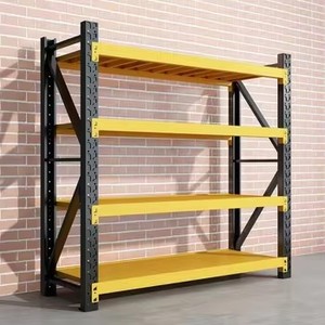 <span class=keywords><strong>Étagère</strong></span> de stockage multi-niveaux robuste sans boulons, en acier, pour entrepôt industriel, hauteur réglable, 4 <span class=keywords><strong>étagère</strong></span>s en métal - Product Image 3