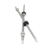 Vis solaire à double tête en acier inoxydable 304, accessoire de fixation pour support photovoltaïque, hexagonal, auto-perceur