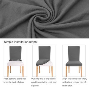 Dining <b>Chair</b> <b>Covers</b> Removable Luxury Jacquard Soft & Comfortable One Size Fits All - Product Image 4