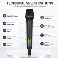 Microphone sans fil portable pour l'éducation, la formation, les grandes salles de conférence, les discours en public sans effort, voix claire dans la salle