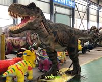 Tyrannosaure animatronique grandeur nature, dinosaures réalistes en silicone et métal, modèle de dinosaure fait main pour utilisation en intérieur dans les centres commerciaux