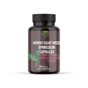 ODM OEM Personnalisé Gélules d'Épimède (Horny Goat Weed) Marque Privée Énergie Musculaire Soutien de la Libido Qualité Alimentaire 60 Gélules/Flacon - Product Image 1