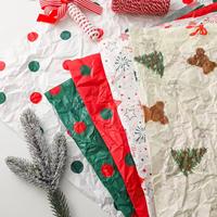 Papier de soie de Noël pour doublure de boîte cadeau, papier d'emballage pour bouquet de fleurs, papier décoratif DIY pour emballage