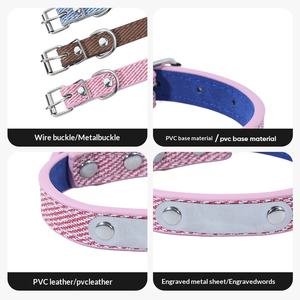 छोटे कुत्तों और बिल्लियों के लिए <span class=keywords><strong>2026</strong></span> नई आगमन लक्जरी समायोज्य pu उत्कीर्ण कुत्ते कॉलर फैशन पालतू कॉलर - Product Image 4