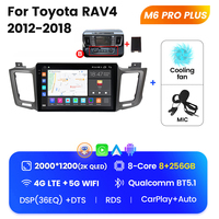 2K QLED M6 Pro 2000*1200 radio de coche con pantalla táctil incorporada en la caja de reproducción de coche para Toyota RAV4 2012-2018 BT 5,1