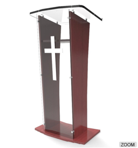 Pannelli laterali <span class=keywords><strong>in</strong></span> <span class=keywords><strong>legno</strong></span> acrilico pannello frontale del podio pulpito leggio con ripiano di stoccaggio inclinazione piattaforma di lettura - Product Image 4