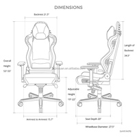 Chaise de jeu ergonomique moderne Chaise de patron inclinable en maille Chaise de bureau à hauteur réglable
