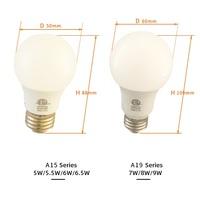Prix d'usine, ampoule LED électrique à intensité variable sans scintillement, 120V A15 A19 E26 ETL, silicone intégré, dimmable